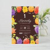 サマーフルーツ誕生日 招待状 (スタンド正面)