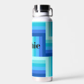 サマーフレッシュブルーグリーンジグザグウォーターボトル ウォーターボトル (背面)