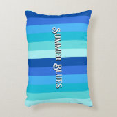 サマーフレッシュブルーストライプの アクセントクッション (正面(垂直))
