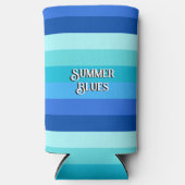 サマーフレッシュブルーストライプの スリム缶クーラー (正面)