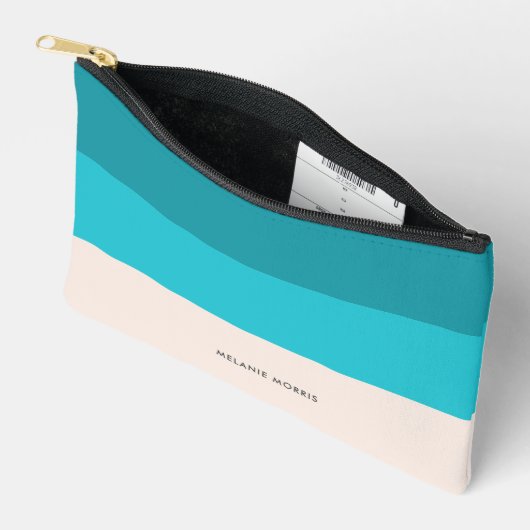 サマーフレッシュブルービーチビーベストライプズ アクセサリーポーチ (見開き)