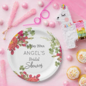 サマーフローラガーデンブライダルシャワー ペーパープレート (パーティー)