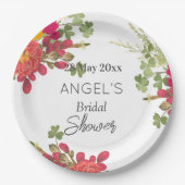 サマーフローラガーデンブライダルシャワー ペーパープレート (正面)