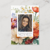 サマーフローラスペインの葬儀祈りの言葉 プレイスカード (正面)