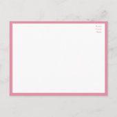 サマーフローラピンクフラワーズガーデンブライダルシャワー インビテーションポストカード (裏面)