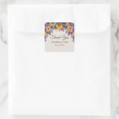 サマーフローラルエレガント感謝 スクエアシール (バッグ)