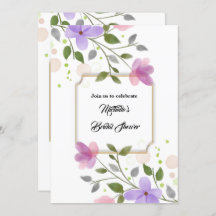 サマーフローラ水彩ブライダルシャワーお祝い