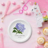 サマーフローラ結婚アジサイ紙プレート ペーパープレート (パーティー)