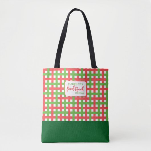 サマーフードトラックフェスティバルイベントスワッグVIPギフト トートバッグ (正面)