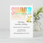 サマーフードフレンズファミリー誕生日バーベキュー 招待状 (スタンド正面)