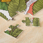 サマーフードヴィンテージイラストレーションパターン ジグソーパズル (側面)