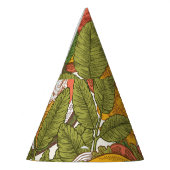 サマーフードヴィンテージイラストレーションパターン パーティーハット (左)