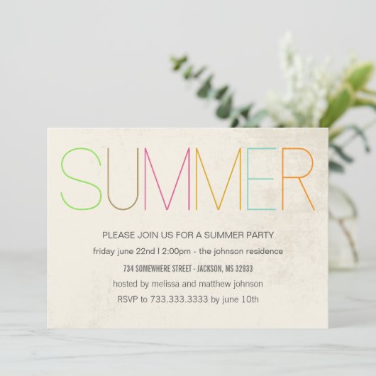 サマーブライトサマーパーティの招待状 招待状 (スタンド正面)