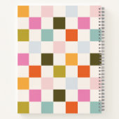 サマーブライト&レトロ市松模様に ノートブック (裏面)