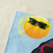 サマーブラックラボ ビーチタオル (インサイチュ)