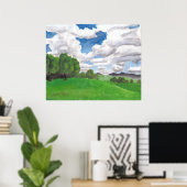 サマーブリーズインザヒルズプリント ポスター (ホームオフィス)