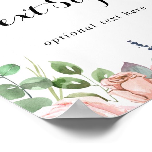 サマーブリーズフローラカスタム文字サイン ポスター (角)