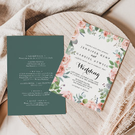 サマーブリーズフローラフロント&バック結婚ズ 招待状