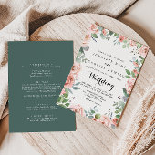 サマーブリーズフローラフロント&バック結婚ズ 招待状