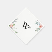 サマーブリーズフローラ書道モノグラム結婚ズ スタンダードカクテルナプキン (角)