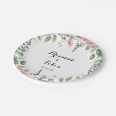 サマーブリーズフローラ結婚書道のケーキ ペーパープレート (アングル)