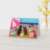 サマーブリーズラブラドール絵画ズ カード (黄色い花)