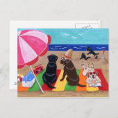 サマーブリーズラブラドール絵画ズ ポストカード (正面/裏面)