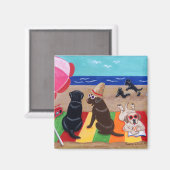 サマーブリーズラブラドール絵画ズ マグネット (正面/裏面)
