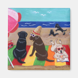 サマーブリーズラブラドール絵画ズ マグネット