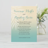 サマーブリーズ ビーチ ウェディング | ミントブルー 招待状 (スタンド正面)
