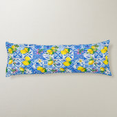 サマーブルーシシリアンアマルフィ地中海のマジョリカ ボディピロー (裏面)