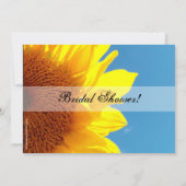 サマーブルースカイイエローサンフラワーブライダルシャワー 招待状 (裏面)