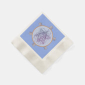 サマーブルースユダヤ人スター紙ナプキンス 縁ありカクテルナプキン (角)