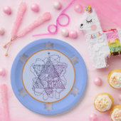 サマーブルースユダヤ人スター紙プレート ペーパープレート (パーティー)