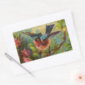 サマーブルーバードシール 長方形シール (封筒)