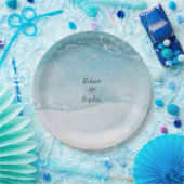 サマーブルービーチウェディング ペーパープレート (パーティー)