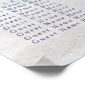 サマーブルービーチシーティングチャート ポスター (角)