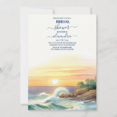 サマーブルービーチブライダルシャワー 招待状 (正面)