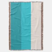 サマーブルービーチヴィーベ水平ストライプ スローブランケット (正面縦)