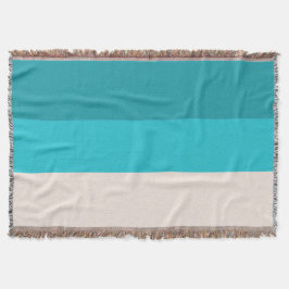 サマーブルービーチヴィーベ水平ストライプ スローブランケット