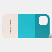 サマーブルービーチヴィーベ水平ストライプ Case-Mate iPhoneケース (裏面 (横))