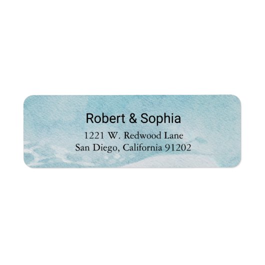 サマーブルービーチ差出人住所ラベル ラベル (正面)