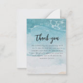 サマーブルービーチ結婚式ありがとう ノートカード (裏面)