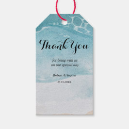 サマーブルービーチ結婚式ギフトラベル ギフトタグ