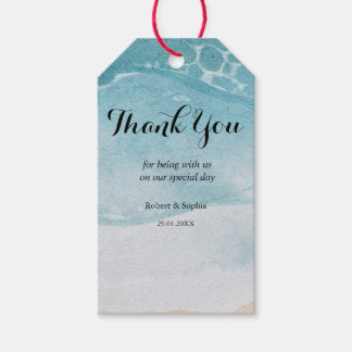 サマーブルービーチ結婚式ギフトラベル ギフトタグ