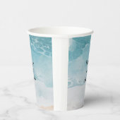 サマーブルービーチ結婚式紙カップ 紙コップ (右)