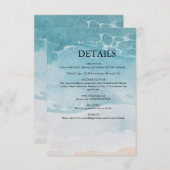 サマーブルービーチ結婚式 エンクロージャーカード (正面/裏面)