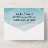 サマーブルービーチ結婚式 オールインワン招待状 (裏面)