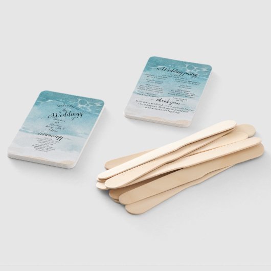 サマーブルービーチ結婚式 ハンドファン (組立なし)