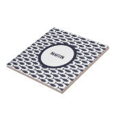 サマーブルーフィッシュイラストレーション タイル (側面)